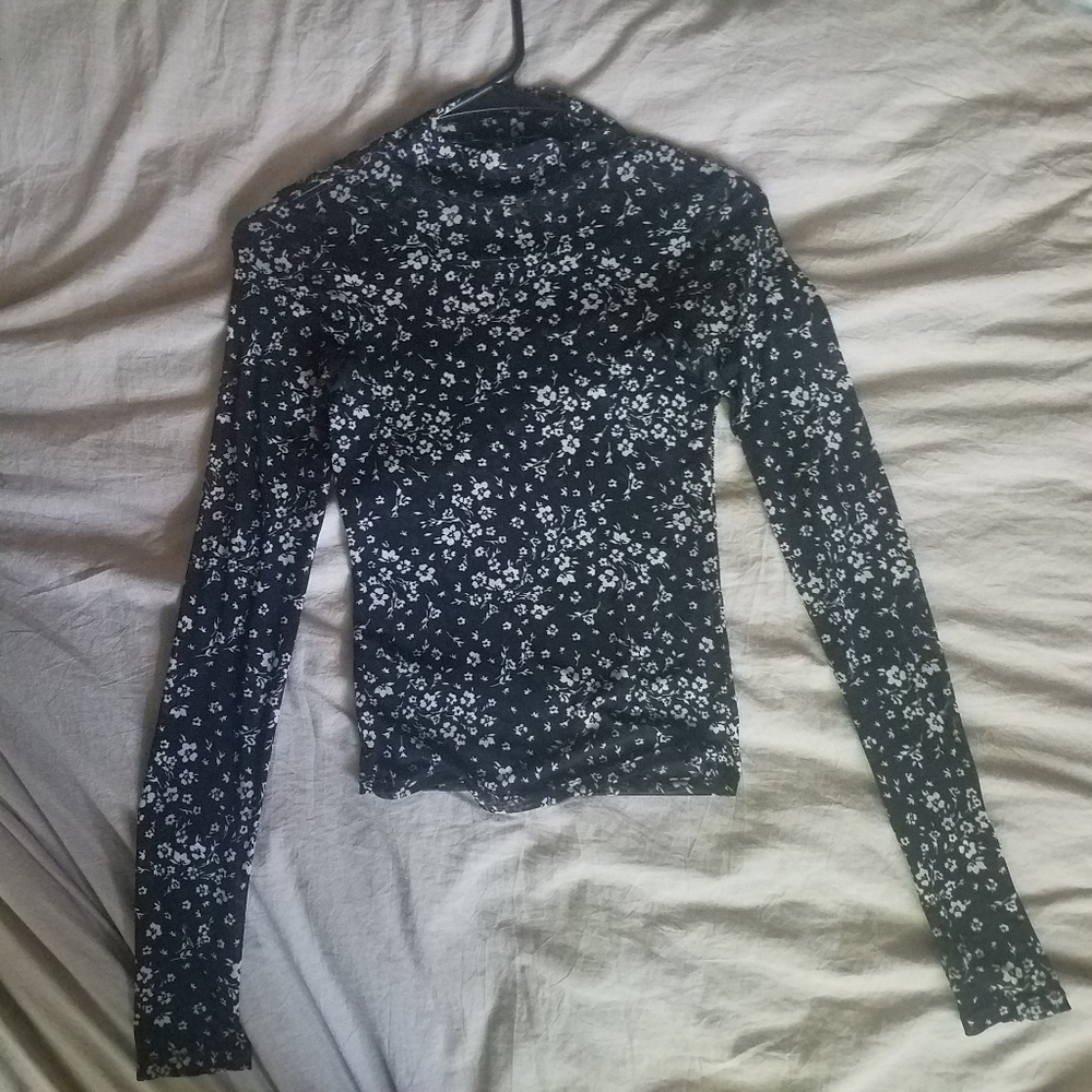 Floral Mock Neck Top